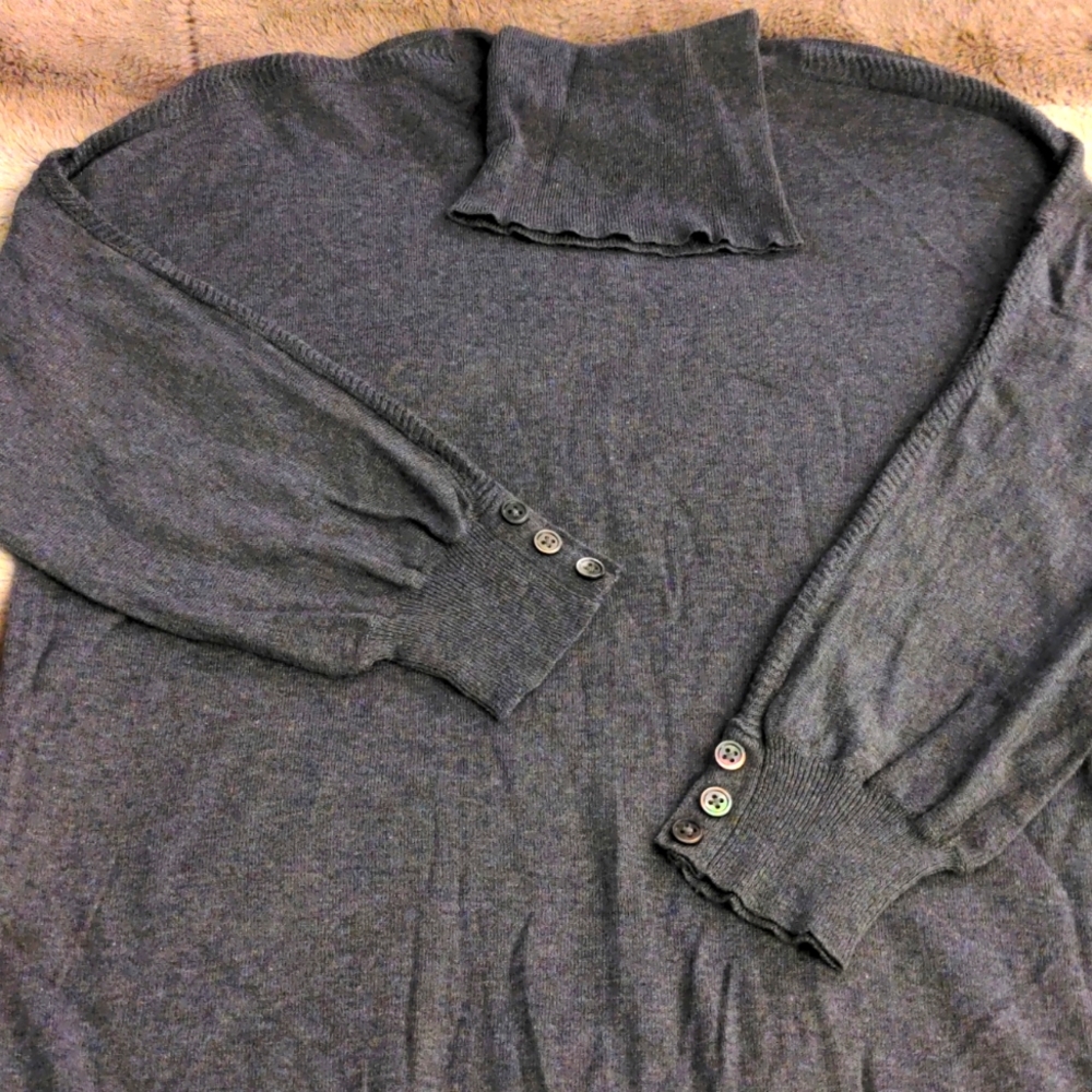 J Jill soft turtleneck silk sweater.  Quarter length sleeve.